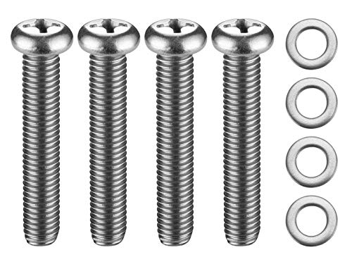 Wall Mounting Screws Bolts for Samsung TV - M8 x 43mm with Thread Pitch 1.25mm, Solid Screw Bolt Hardware for Mounting Samsung TV, TV Mounting Bolts Work with Samsung 50” 55" 65" 75" 6, 7, 8 Series TV