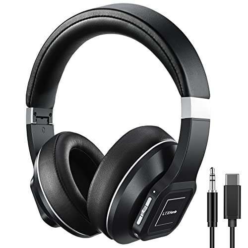 Active Noise Cancelling Headphones, LTXHorde Wireless Over Ear Bluetooth Headphones with 40H Playtime, 5 EQ Modes, Deep Bass, Built-In HD microphone, Foldable, Comfortable Fit for Home, Office, Travel