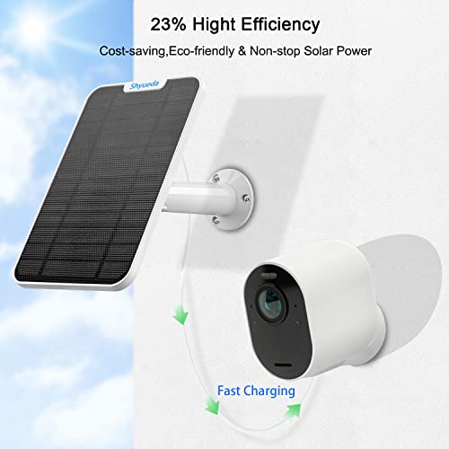 4W Solar Panel Charging Compatible with Arlo Essential Spotlight / XL Cameras Only, with 13.1ft Waterproof Charging Cable, IP65 Weatherproof ,Includes Secure Wall Mount(3-Pack)(Micro USB Type)