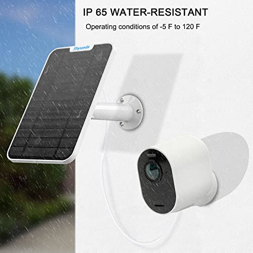 4W Solar Panel Charging Compatible with Arlo Essential Spotlight / XL Cameras Only, with 13.1ft Waterproof Charging Cable, IP65 Weatherproof ,Includes Secure Wall Mount(3-Pack)(Micro USB Type)