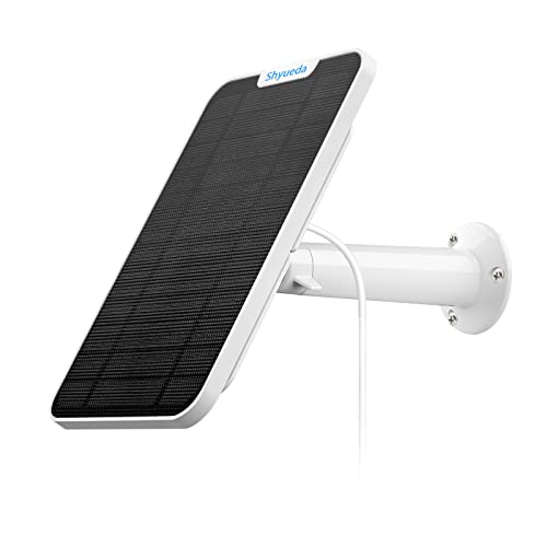 4W Solar Panel Charging Compatible with Arlo Essential Spotlight / XL Cameras Only, with 13.1ft Waterproof Charging Cable, IP65 Weatherproof ,Includes Secure Wall Mount(3-Pack)(Micro USB Type)