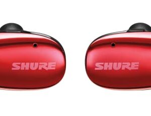 Shure AONIC Free True Wireless Earbuds, Sound Isolating Wireless Bluetooth Earphones, 21-Hr Battery Life, Studio-Quality Sound, Clear Call, Durable Quality, Lightweight, Fingertip Control - Red