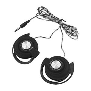 galand stereo extra bass portable headphones headset,universal 3.5mm plug wired clip on ear sports earphone heavy bass headphone black