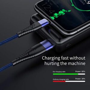 (Blue) USB c Cable(6.6ft*2pack) USB A to USB-C Charge Braided Cord Compatible with Samsung Galaxy S10 S10E S9 S8 S20 Plus,Note 10 9 8,Z Flip, and Other USB C Charger