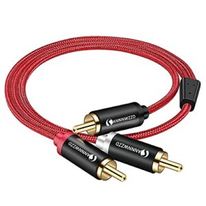 annnwzzd 10ft rca y-adapter splitter cable, 1 male rca to 2 male rca subwoofer audio cable