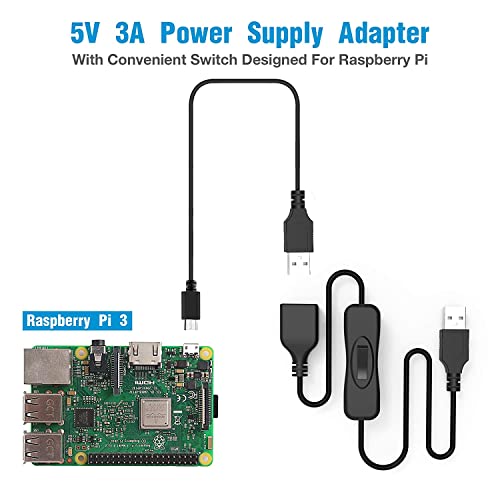 ANDTOBO USB Switch Extension Cable, Upgraded USB Extension Cord with On/Off Power Switch Cable for LED Strips, iOS System, etc- (2 Pack)