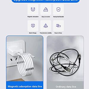 JJKKZVZ 2Pack Upgraded Type-C Magnetic Charging Cable, Retractable USB C Type Data Transfer Cable, Coiled Type C Cable 3 FT with Soft Protective Tube for All USB Type C Charger Phones, Tablets