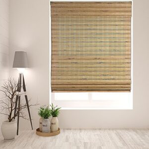 arlo blinds cordless tuscan bamboo roman shades light filtering window blinds – size: 35″ w x 60″ h