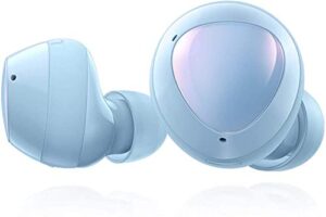 samsung galaxy buds+ plus, true wireless earbuds w/improved battery and call quality (wireless charging case included), (international version) (cloud blue)