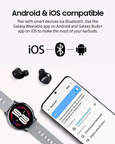 Samsung Galaxy Buds+ Plus, True Wireless Earbuds w/Improved Battery and Call Quality (Wireless Charging Case Included), (International Version) (Cloud Blue)