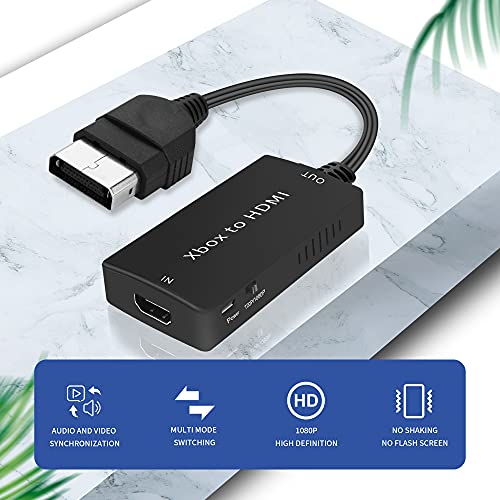 Sheiaier Original Xbox to HDMI Converter with HDMI Cable, HDMI Adapter Video Audio Converter Adapter for Original Xbox