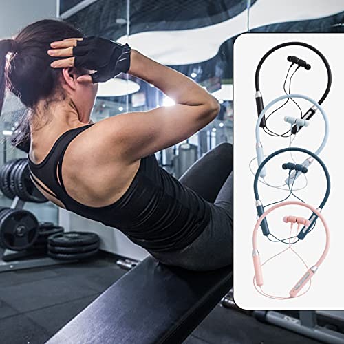 Neckband Bluetooth Headphones - Wireless Earbuds Noise Cancelling, HD Stereo Wireless Sports Earphones, Around Neck Bluetooth Headphones with Mic, Magnetic Attraction