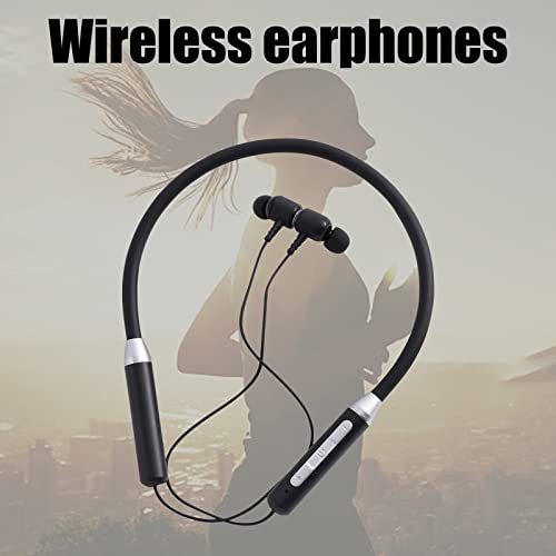Neckband Bluetooth Headphones - Wireless Earbuds Noise Cancelling, HD Stereo Wireless Sports Earphones, Around Neck Bluetooth Headphones with Mic, Magnetic Attraction