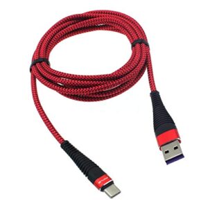10ft long usb-c cable fast charger cord for revvl 6 5g, 6 pro 5g, 4, v, v plus phones – type-c power wire red braided compatible with t-mobile revvl 6, pro, 5g, 4, v, plus