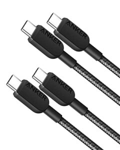anker usb c cable, 310 usb c to usb c cable (3ft, 2 pack), (60w/3a) usb c charger cable fast charge for samsung galaxy s22, ipad pro 2021, ipad mini 6, ipad air 4, macbook pro 2020, switch (usb 2.0)