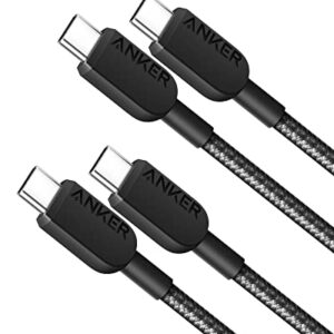 Anker USB C Cable, 310 USB C to USB C Cable (3ft, 2 Pack), (60W/3A) USB C Charger Cable Fast Charge for Samsung Galaxy S22, iPad Pro 2021, iPad Mini 6, iPad Air 4, MacBook Pro 2020, Switch (USB 2.0)