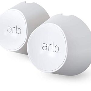 Arlo Magnetic Wall Mounts - Arlo Certified Accessory - Set of 2, Indoor or Outdoor Use, Works with Arlo Pro 5S 2K, Pro 4, Pro 3, Ultra 2, and Ultra Cameras, White - VMA5000