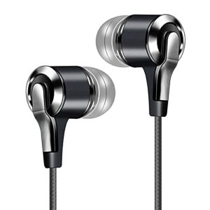 schicj133mm earphone in-ear headphones – x15 universal earphone 3.5mm wired control in-ear sport headset compatiable with smartphone – black