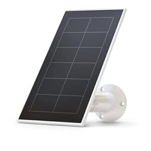 arlo essential solar panel charger – arlo certified accessory – weather resistant, 8 ft power cable, adjustable mount, only works with arlo essential and essential xl cameras, white – vma3600