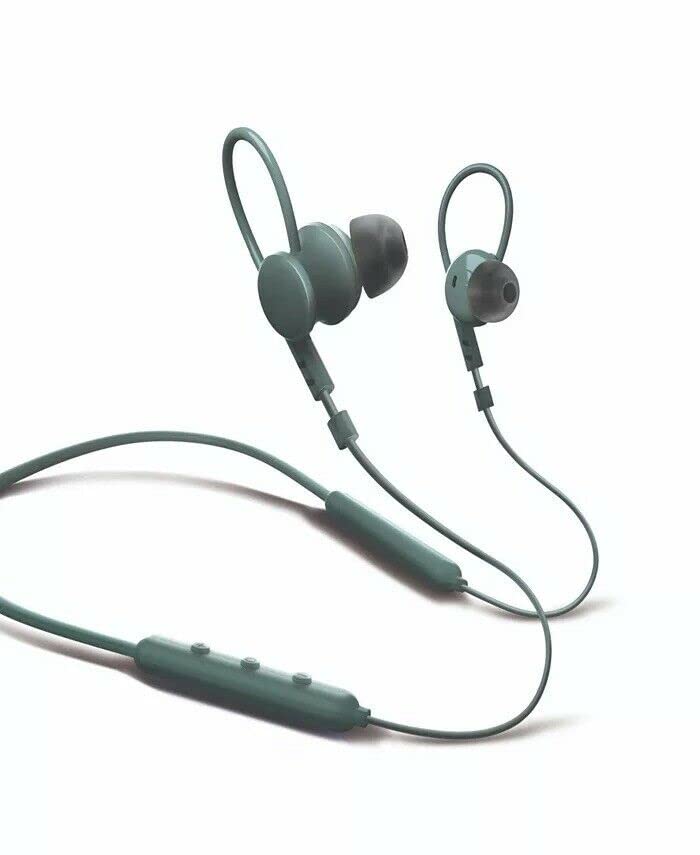 Brookstone FLEXVIBE Wrap-Around Neckband Sports Earbuds Green