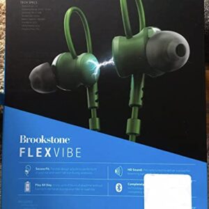 Brookstone FLEXVIBE Wrap-Around Neckband Sports Earbuds Green