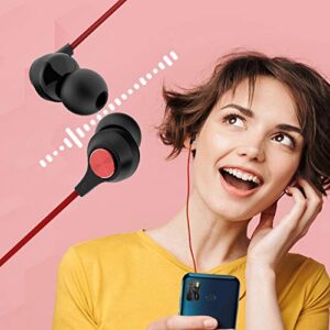 Tecno Wired Earbuds with Microphone for Computer, Earphones Wired with Mic Volume Control，Powerful Bass, High Fidelity, Earphones Compatible with iPhone with 3.5mm Jack-P1