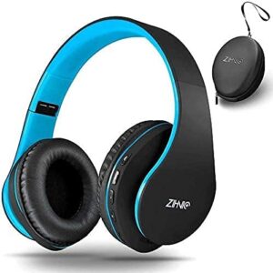 2 Items, 1 Black Blue Zihnic Foldable Wireless Headset Bundle with 1 Black zihnic S01 Wireless Earbuds