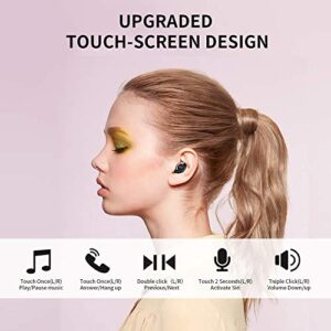 Wireless Earbuds, Mini Bluetooth 5.0 Earphones with Charging Case,IPX5 Waterproof, in-Ear Built-in Mic Headset Deep Bass Stereo for Sport Running 28