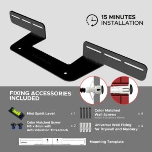 Soundbar Mount for Sonos Beam Compatible with Generation 1 & 2 Sonos Beam Sound Bar Includes All Necessary Mounting Hardware, Mounts Bracket, Black