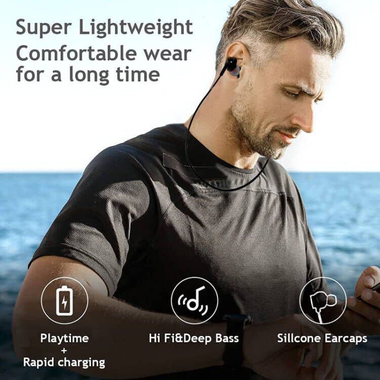 Sanpanpai Earbuds, in-Ear Earphones with Noise Cancelling Microphone & Volume Control, Lightweight Neckband Headphones, IPX5 Waterproof Sweat,Work Sport