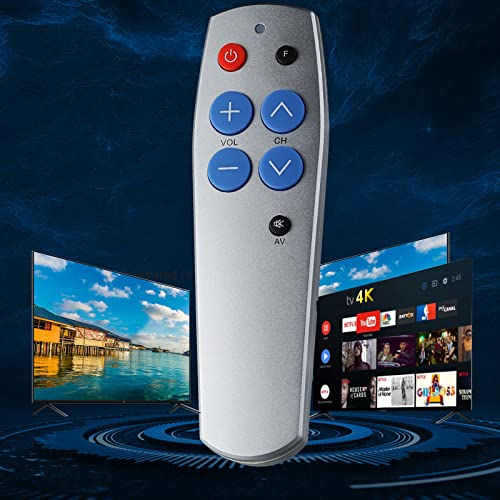 Universal Big Button Easy Simple TV Remote Control for Elderly Senior, Learning Remote Control Only for IR Remote Control