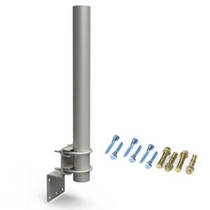 Technical Pole Mount Accessory for Outside Antenna(Signal Booster Antenna, Yagi Antenna, Antenna Expansion kit), Stronger Structure with Double U-Bolts (1 1/4" Diameter, 15 3/4" Length)