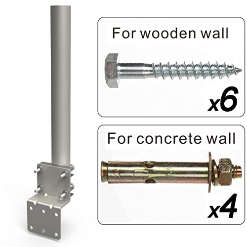 Technical Pole Mount Accessory for Outside Antenna(Signal Booster Antenna, Yagi Antenna, Antenna Expansion kit), Stronger Structure with Double U-Bolts (1 1/4" Diameter, 15 3/4" Length)