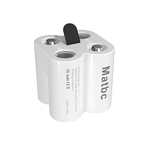 Matbc Rechargeable Batteries for Arlo, Unique 4in1 Design of 123A Camera Batteries, Replacemen with arlo Security Camera System VMK 3200/VMC3030/VMS3330/3430/3530 Battery, 4Pack 3000mAh Upgraded