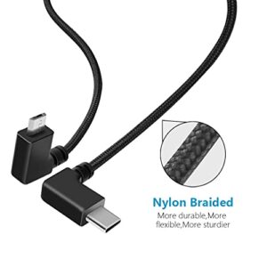 Hanatora 11.4 inch Micro USB to USB C Remote Controller Cable for DJI Mavic Mini,Mini SE,Mavic Air,Mavic 2 Pro/Zoom,Mavic Pro,Spark, Nylon Braised Phone Tablet OTG RC Cord (Type-C Connector)