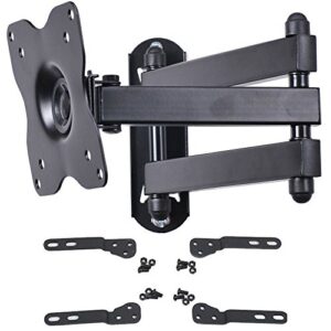 VideoSecu TV Wall Mount Monitor Bracket with Full Motion Articulating Tilt Arm 15" Extension for Most 27" 30" 32" 35" 37" 39" 40" LCD LED TVs with VESA 200x200 ML14B WS2