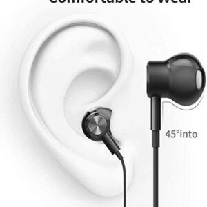 Urban Extreme USB Type C Earphones Stereo in-Ear Earbuds with Microphone and Volume Control Compatible with OnePlus 8 5G UW (Verizon) - Black (US Version with Warranty)