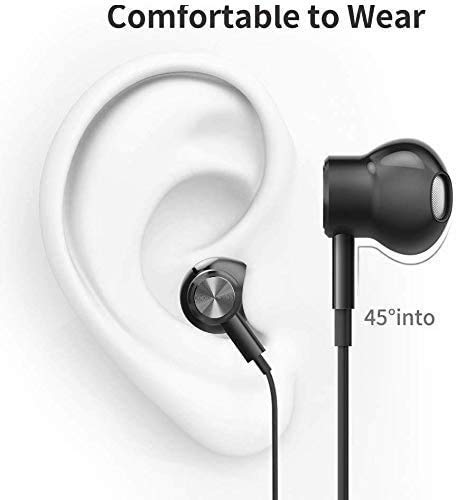 Urban Extreme USB Type C Earphones Stereo in-Ear Earbuds with Microphone and Volume Control Compatible with OnePlus 8 5G UW (Verizon) - Black (US Version with Warranty)