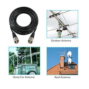 Coax Cable - Coaxial Cable Connector - 6ft Antenna Cable - Coax Connector - Coax Cable Connector - RG8X Coaxial Cable - UHF Antenna Cable - Male To Male Cable - RG8X Coax - 1.8 Meters - STEREN 205-706