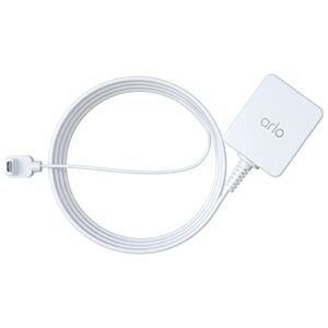 arlo certified accessory – essential outdoor 25 ft. charging cable for arlo essential, essential spotlight, and essential xl cameras, magnetic charging, weather resistant, white – vma3700