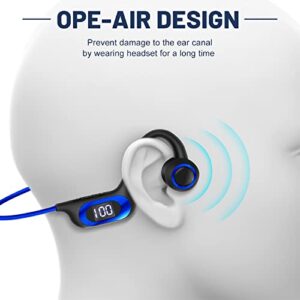 Air Conduction Headset Wireless Bluetooth Headset Sports Running Power Digital Display Air Conduction is More HiFi Sound Quality, Open Listening