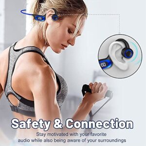 Air Conduction Headset Wireless Bluetooth Headset Sports Running Power Digital Display Air Conduction is More HiFi Sound Quality, Open Listening