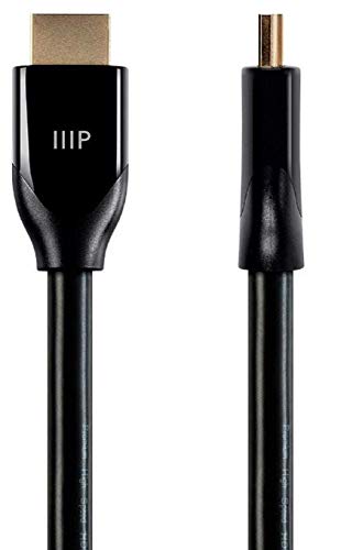 Monoprice Certified Premium HDMI Cable - Black - 6 Feet (2 Pack) 4K@60Hz HDR 18Gbps 28AWG YUV 4