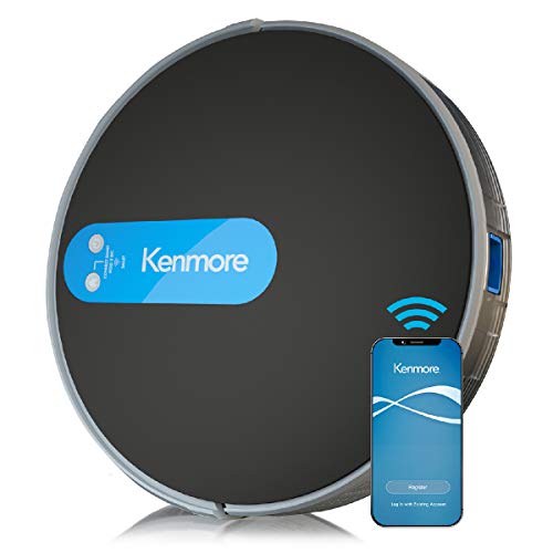 Kenmore 31510 Robot Vacuum Cleaner 1800Pa Suction 3" Slim Quiet Self-Charging Robotic Vacuum with Stair Sensor,Spot Cleaning, Boundary Strips Works with Alexa for Pet Hair, Hardwood Floors, Carpet