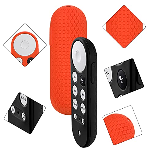 3 Pack Case for Chromecast Google TV 4k 2020 Voice Remote,Silicone Case for Chromecast,Shockproof Anti Slip Protective Silicone Remote Cover Sleeve Skin (Red,Black,Dark Blue)