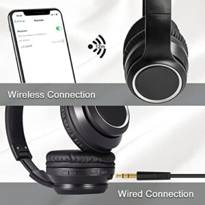 Olyre Active Noise Cancelling Headphones Wireless Over Ear Bluetooth Headset with Mic, 30H Playtime Stereo Earphones with Soft Protein Earmuffs for Travel Home Office Tablet PC