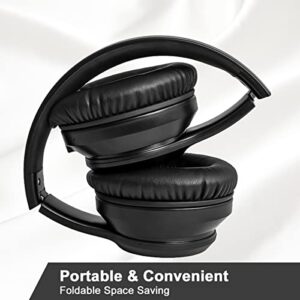 Olyre Active Noise Cancelling Headphones Wireless Over Ear Bluetooth Headset with Mic, 30H Playtime Stereo Earphones with Soft Protein Earmuffs for Travel Home Office Tablet PC