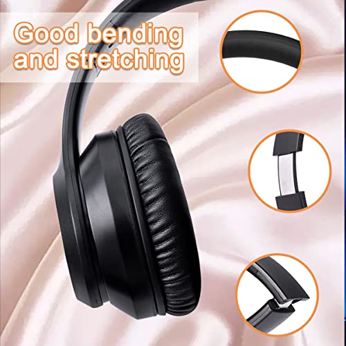 Olyre Active Noise Cancelling Headphones Wireless Over Ear Bluetooth Headset with Mic, 30H Playtime Stereo Earphones with Soft Protein Earmuffs for Travel Home Office Tablet PC