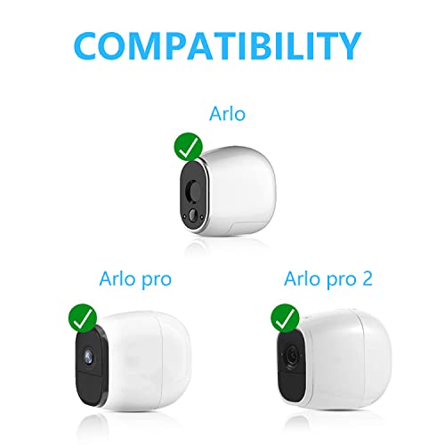 Haoyou Magnetic Wall Mount Compatible for Arlo/Arlo Pro/Arlo Pro2 Security Camera Mount (2 Pack Silver)