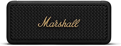 Marshall Major IV On-Ear Bluetooth Headphone, Black & Emberton Bluetooth Portable Speaker - Black & Brass